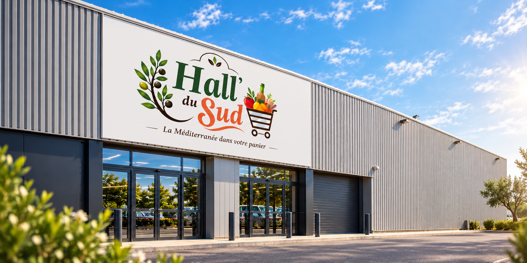 Façade de Hall' du Sud à Plan de Campagne